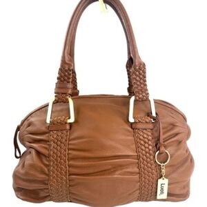 LUCE BROWN LEATHER ladies Bag In Mint Condition